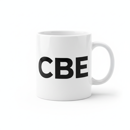 CBE White Mug Front